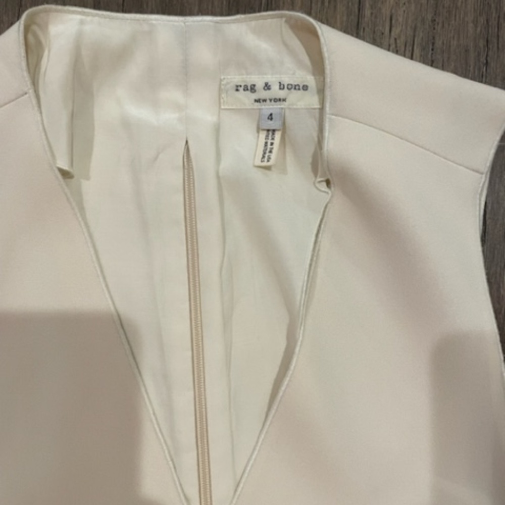 Cream Open-Back Rag & Bone Midi Dress - image 4